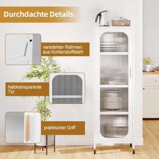 Costway Πολυλειτουργικό Ντουλάπι Κουζίνας με Ρυθμιζόμενα Ράφια  141...