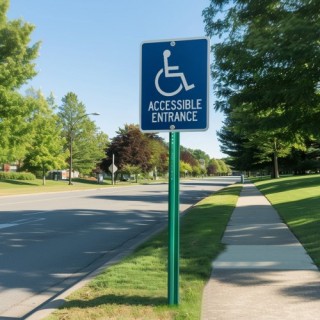 VEVOR Πράσινος Σταθερός Σιδερένιος Στύλος 8ft για Πινακίδες  LBGGDL...