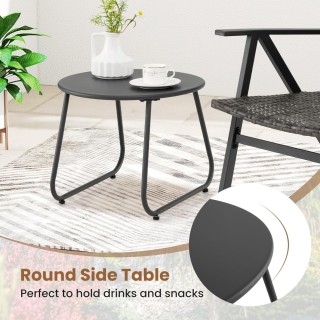 Costway  3-κομμάτι  Μεταλλικό Τραπέζι & 2 Καρέκλες Εξωτερικού Χώρου...