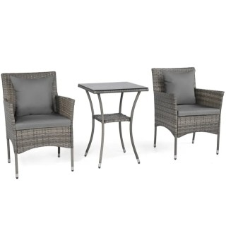 Costway Σετ Επίπλων Κήπου 3 Τεμαχίων για Μπαλκόνι με 2 Καρέκλες Ρατ... Costway Σετ Επίπλων Κήπου 3 Τεμαχίων για Μπαλκόνι με 2 Καρέκλες Ρατ...