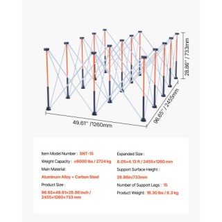 VEVOR Φορητή Πτυσσόμενη Εργαλειοθήκη 2455 x 1260 mm 2724 kg BXSGZTP... VEVOR Φορητή Πτυσσόμενη Εργαλειοθήκη 2455 x 1260 mm 2724 kg BXSGZTP...