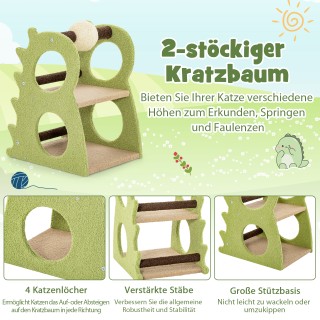 Costway  Διπλωτός Μοντέρνος Ονυχοδρόμιο για Οικόσιτες Γάτες σε Σχήμ...