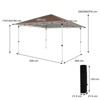 Costway Αδιάβροχο πτυσσόμενο κιόσκι Pop-Up με προστασία UV 50+ και ...