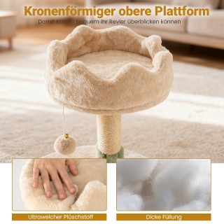 Costway Μεγάλο Δέντρο Αναρρίχησης για Γάτες με 2 Σπηλιές & Μεγάλη Β...