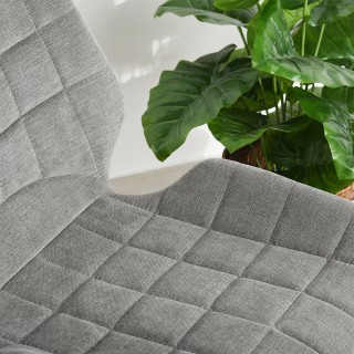 Shally Dogan  Σετ 2 Καρέκλες για Τραπεζαρία Σκαμπό Ύφασμα Εργονομικ...