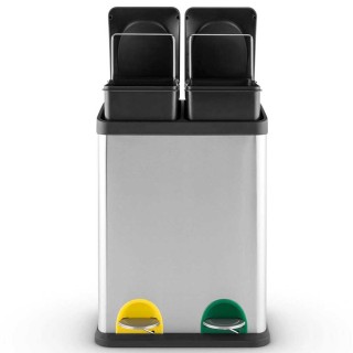 BAKAJI Κάδος Ανακύκλωσης 30 LT Ατσάλι 2 Χώροι Κάδος Απορριμμάτων μ... BAKAJI Κάδος Ανακύκλωσης 30 LT Ατσάλι 2 Χώροι Κάδος Απορριμμάτων μ...