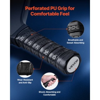 VEVOR Επαγγελματική Ρακέτα Πίκλεμπολ Ανθρακονήματος με Κυψελωτό Πυρ...