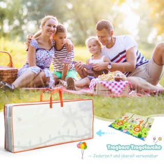 Costway  Διπλής Όψης Παιδικό Χαλάκι Δραστηριοτήτων από Ασφαλές Υλικ...