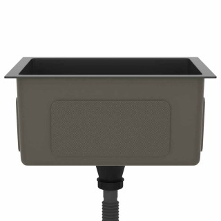 vidaXL Νεροχύτης Κουζίνας από Ανοξείδωτο Ατσάλι, Μαύρος 51507