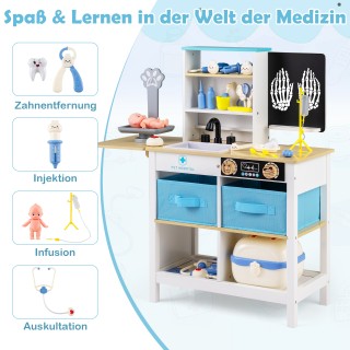 Costway Ξύλινο Σετ Παιχνιδιού Ιατρείου: Ιατρικό Κέντρο με Ζυγαριά Ζ... Costway Ξύλινο Σετ Παιχνιδιού Ιατρείου: Ιατρικό Κέντρο με Ζυγαριά Ζ...