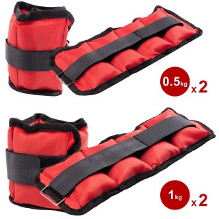 BAKAJI Σετ 4 Βάρη Καρπού και Αστραγάλου 2 κιλά + 1 κιλό Προπόνηση Γ...