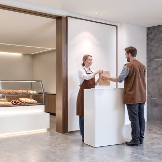 VEVOR Λευκός Μοντέρνος Ρεσεψιον Desk 60 cm με Συρτάρι YBQTBSJXBDLEC...