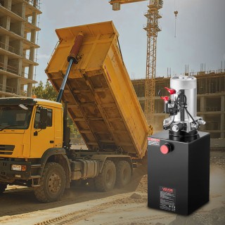 VEVOR Υδραυλική Μονάδα 15L, Αντλία Μονοδραστηρικής Ανατρεπόμενης Ρυ...