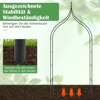 Costway Τοξωτή Καμάρα Μεταλλική Κήπου σε γοτθικό στυλ Αψίδα Πύλης Π... Costway Τοξωτή Καμάρα Μεταλλική Κήπου σε γοτθικό στυλ Αψίδα Πύλης Π...