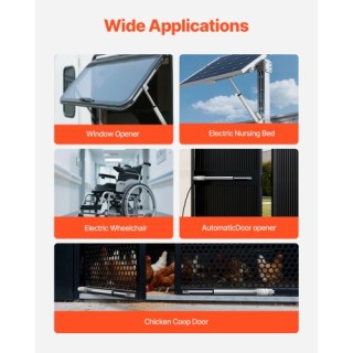 VEVOR 12V Γραμμικός Ενεργοποιητής, 250mm Δρομέας 15mm/s Υψηλής Ταχύ...