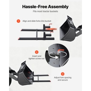 VEVOR Βαρέως Τύπου Πλατιά Πιρούνια για Τρακτέρ, 907 kg, 109 cm, Μαύ... VEVOR Βαρέως Τύπου Πλατιά Πιρούνια για Τρακτέρ, 907 kg, 109 cm, Μαύ...