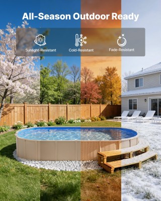 VEVOR Ελλειπτική Επένδυση Πισίνας UniBead 360 x 623 cm για Ύψος Τοί...