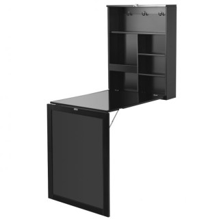 Πτυσσόμενο Γραφείο Τοίχου με Μαυροπίνακα COSTWAY HW61920BK