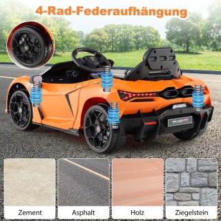 Costway Παιδικό Ηλεκτροκίνητο Αυτοκίνητο Lamborghini Revuelto 12V μ...