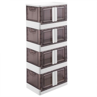 BAKAJI Σετ 4 κουτιά αποθήκευσης, οργανωτές, πτυσσόμενα 4 x 45 L 0... BAKAJI Σετ 4 κουτιά αποθήκευσης, οργανωτές, πτυσσόμενα 4 x 45 L 0...