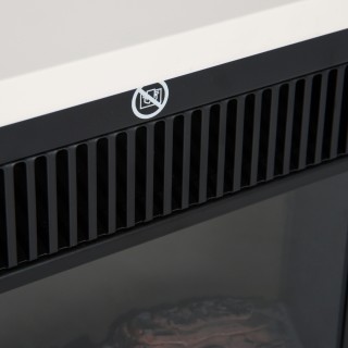 HOMCOM Ηλεκτρικό Υπέρυθρο Θερμαντικό Δαπέδου με Εφέ Φλόγας, Ρυθμιζό...