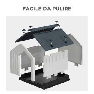 PawHut Εξωτερικό Αδιάβροχο Πλαστικό Σπιτάκι για Μικρά και Μίνι Σκυλ...