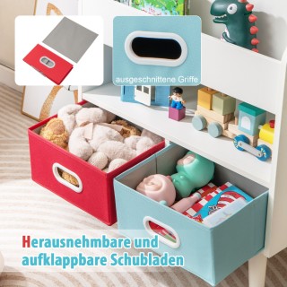 Costway Παιδική Βιβλιοθήκη και Οργανωτής Παιχνιδιών με 3 Ράφια και ...