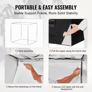 Κουτί Φωτογραφίας VEVOR 39 x 39 με 210 LED 5600K SYDXNJBH39INNNK6JV2 Κουτί Φωτογραφίας VEVOR 39 x 39 με 210 LED 5600K SYDXNJBH39INNNK6JV2