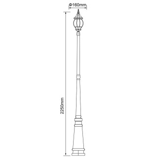 BAKAJI Κλασικό Βικτωριανό Φανάρι Κήπου Εξωτερικού Χώρου Αλουμινίου ...