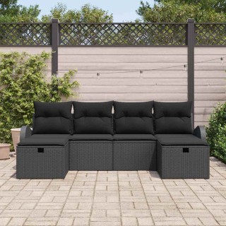 vidaXL Σετ Καναπέ με μαξιλάρι 6 pcs Μαύρο συνθετικό ρατάν 3359122 vidaXL Σετ Καναπέ με μαξιλάρι 6 pcs Μαύρο συνθετικό ρατάν 3359122