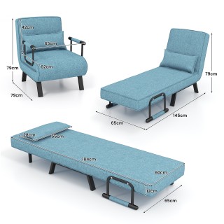Πολυμορφικός Καναπές-Κρεβάτι με 6-θέση για Πλάτη 79 x 65 x 79 cm Τυ... Πολυμορφικός Καναπές-Κρεβάτι με 6-θέση για Πλάτη 79 x 65 x 79 cm Τυ...