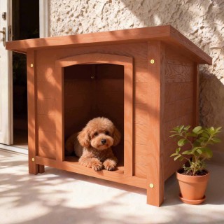 BAKAJI Ξύλινο Εξωτερικό Σπιτάκι για Κατοικίδια με Ανοιγόμενη Σκεπή ...