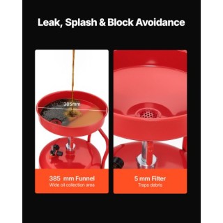 VEVOR Φορητή Αποστράγγιση Λαδιού 95L με Ρυθμιζόμενο Ύψος Χωνιού για...