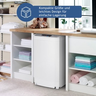 Costway Πλυντήριο Ρούχων 4,5KG Toplader με Οθόνη 310W FP10565DE