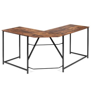 Μοντέρνο Γραφείο σε Σχήμα L με Μεταλλικό Πλαίσιο και Υποστήριξη Ποδ...