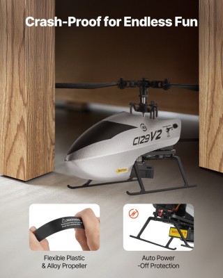 VEVOR Τηλεκατευθυνόμενο Ελικόπτερο 2.4GHz με Γυροσκόπιο και 39 Λεπτ... VEVOR Τηλεκατευθυνόμενο Ελικόπτερο 2.4GHz με Γυροσκόπιο και 39 Λεπτ...