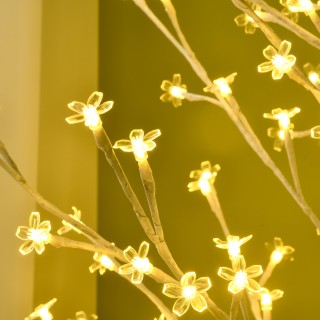 HOMCOM Φωτεινό Δέντρο Σημύδας με 180 Φώτα LED Υψος 180 cm και 3 Επί...