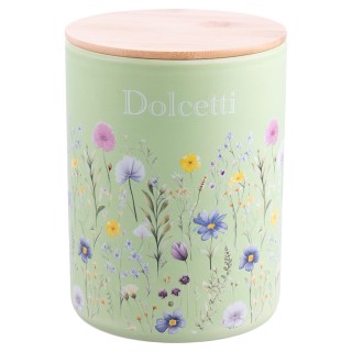 Galileo Βάζο μπισκότων 2 L κεραμικό με καπάκι από μπαμπού Jardin 59...