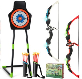 Παιδικό Σετ Τοξοβολίας με Δύο Τόξα, Βέλη και Στόχο UY10204 Costway Παιδικό Σετ Τοξοβολίας με Δύο Τόξα, Βέλη και Στόχο UY10204 Costway