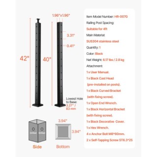 VEVOR Καλώδιο Ράγας VEVRO 42x2x2 με Οπές L-Σχήματος 1JZLGZXHS1065S1...