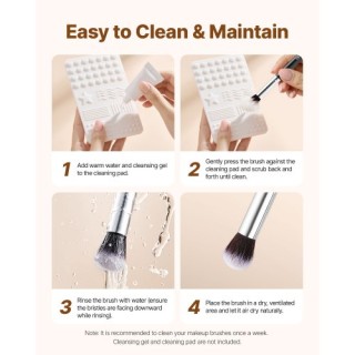 VEVOR Σετ 34 Πινέλων Μακιγιάζ με Απαλές Τρίχες HZSTZHZSTZDWX383D001V0