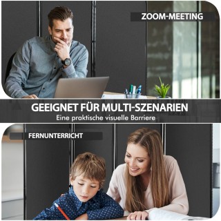 Μεταλλικό Διαχωριστικό Χώρου με 4 Πάνελ Χρώματος Γκρι COSTWAY JV107... Μεταλλικό Διαχωριστικό Χώρου με 4 Πάνελ Χρώματος Γκρι COSTWAY JV107...