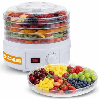 BAKAJI Ηλεκτρικός Μίνι Αφυγραντήρας Τροφίμων & Λουλουδιών με 5 Θήκε...