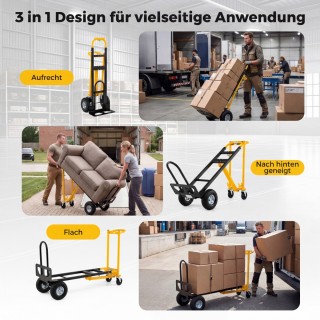 Costway Πτυσσόμενο χειροκαρότσι και καρότσι μεταφοράς 3 σε 1 με πνε... Costway Πτυσσόμενο χειροκαρότσι και καρότσι μεταφοράς 3 σε 1 με πνε...