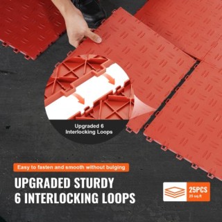 VEVOR Πλακάκια Γκαράζ Διασυνδεόμενα, 12x12x0.53 ίντσες, 25τμχ, Αντ... VEVOR Πλακάκια Γκαράζ Διασυνδεόμενα, 12x12x0.53 ίντσες, 25τμχ, Αντ...