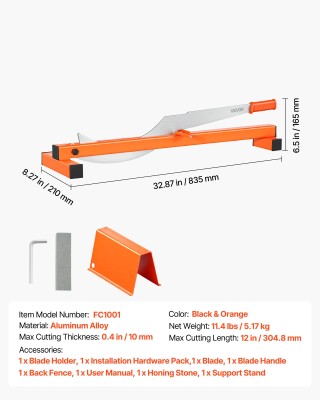 VEVOR Δερματοτόμος Δαπέδου 304.8mm με Λάμα D2 για Λαμινάτ 10mm και ...