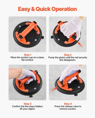 VEVOR Βεντούζα Κενού με Μεταλλική Λαβή - Ανύψωση έως 195 kg (Σετ 2 ... VEVOR Βεντούζα Κενού με Μεταλλική Λαβή - Ανύψωση έως 195 kg (Σετ 2 ...