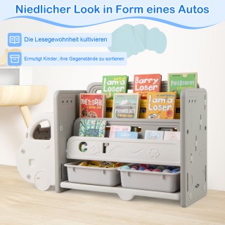 Costway Παιδική Βιβλιοθήκη Αυτοκίνητο - Οργανωτής Παιχνιδιών με 4 ... Costway Παιδική Βιβλιοθήκη Αυτοκίνητο - Οργανωτής Παιχνιδιών με 4 ...