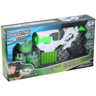 BAKAJI  Παιδικό Παιχνίδι Όπλο με 6 Σφαίρες Πυρομαχικά 3 Κουτιά Στόχ...