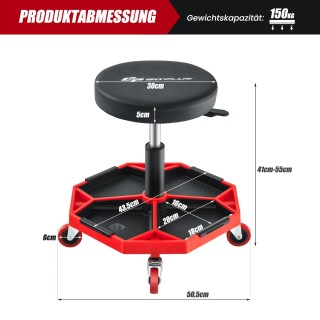 Costway Κάθισμα εργαστηρίου με αποθηκευτικό χώρο & 4 περιστρεφόμενο... Costway Κάθισμα εργαστηρίου με αποθηκευτικό χώρο & 4 περιστρεφόμενο...